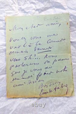 PAUL HERVIEU lettres & cartes autographes manuscrites & signées