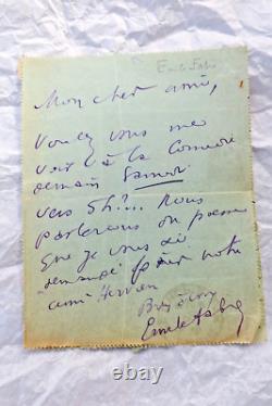 PAUL HERVIEU lettres & cartes autographes manuscrites & signées