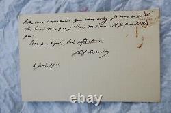 PAUL HERVIEU lettres & cartes autographes manuscrites & signées