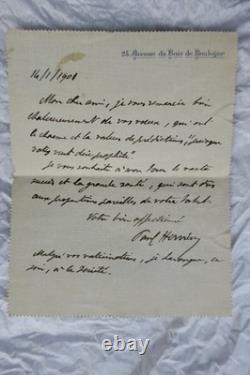 PAUL HERVIEU lettres & cartes autographes manuscrites & signées