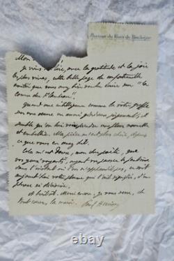 PAUL HERVIEU lettres & cartes autographes manuscrites & signées