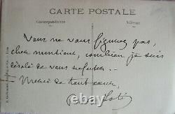 PIERRE LOTI CARTE AUTOGRAPHE SIGNEE chambre arabe LETTRE DE REFUS C. 1910