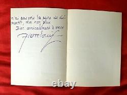PIERRE LOUYS. Lettre Autographe Signée, 2 pp, Mon cher AMI. L'écho sur Samain