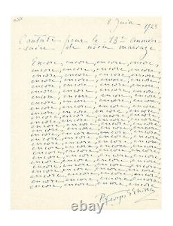 POUGY Georges GHIKA / Lettre autographe signée à Liane de POUGY / Amour