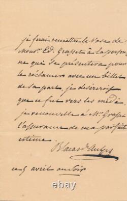 P. L. J. Casimir de BLACAS D AULPS lettre autographe signée collection vase