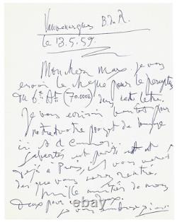 Pablo PICASSO / Lettre autographe signée / Art / Vauvenargues / Amitié / Peintre