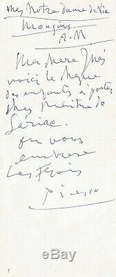 Pablo PICASSO Lettre autographe signée à Inès Sassier