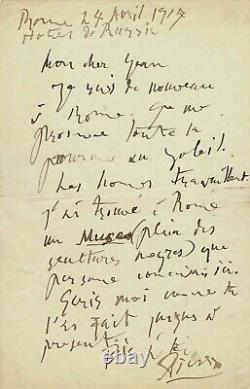 Pablo PICASSO Lettre autographe signée à Jean COCTEAU. Document d'exception
