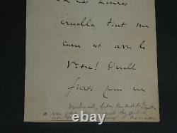 Paul DESCHANEL BELLE LETTRE AUTOGRAPHE SIGNÉE CONDOLÉANCES GUERRE 14/18 1916