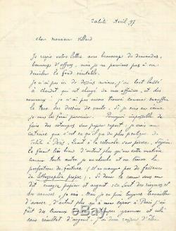 Paul GAUGUIN Lettre autographe signée à Vollard. Tahiti 1897. Oviri, la tueuse