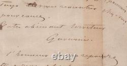 Paul Gavarni Lettre autographe signée concernant Masques et Visages 1850