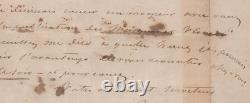 Paul Gavarni Lettre autographe signée concernant Masques et Visages 1850