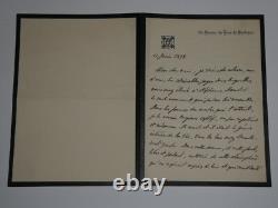Paul HERVIEU LETTRE AUTOGRAPHE SIGNÉE À Léon DAUDET Mort d'Alphonse Daudet 1898