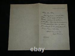 Paul Hervieu LETTRE AUTOGRAPHE SIGNÉE À Léon Daudet Le Dédale 1903