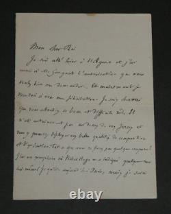 Paul Meurice Lettre autographe signée