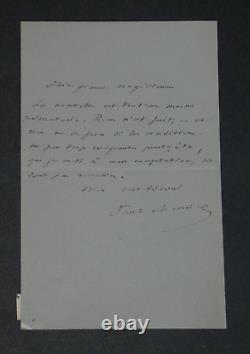 Paul Meurice Lettre autographe signée