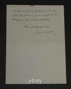 Paul Meurice Lettre autographe signée