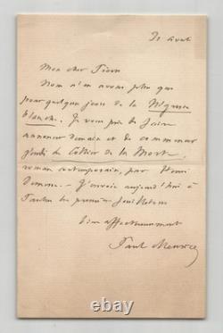 Paul Meurice Lettre autographe signée Henri Demesse Presse & Littérature
