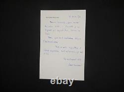 Paul Morand Lettre autographe signée Automobile Club Manuscrit