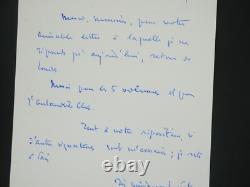 Paul Morand Lettre autographe signée Automobile Club Manuscrit