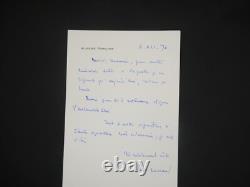 Paul Morand Lettre autographe signée Automobile Club Manuscrit