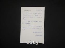 Paul Morand Lettre autographe signée Automobile Club Manuscrit