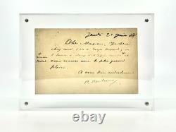 Paul VERLAINE Carte lettre autographe signée 1888 rue Royer-Collard