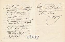 Peintre Henri HARPIGNIES lettre autographe signée concert Louis Diémer musique