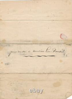 Peintre Paul-Emile DESTOUCHES lettre autographe signée ET dessin 7 croquis