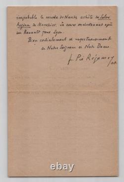 Pie Raymond Régamey Lettre autographe signée Manessier Rouault Musée Nantes 1947