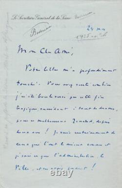 Pierre BODEREAU Lettre autographe signée à Armand SCHILLER