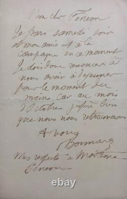 Pierre BONNARD Lettre autographe signée à Félix Fénéon (1905)