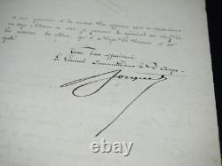 Pierre BOSQUET lettre signée Crimée Walsin Estherhazy (père) 1855