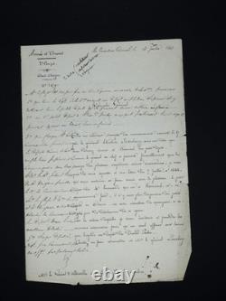 Pierre BOSQUET lettre signée Crimée Walsin Estherhazy (père) 1855