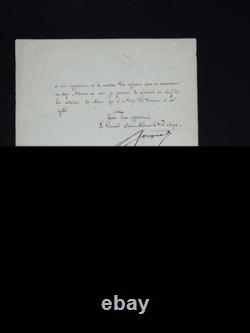 Pierre BOSQUET lettre signée Crimée Walsin Estherhazy (père) 1855