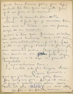 Pierre Brasseur (1905-1972) Acteur Rare lettre autographe signée 2 pages
