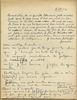 Pierre Brasseur (1905-1972) Rare lettre autographe signée 2 pages 1943