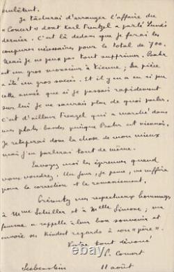 Pierre COMERT Lettre autographe signée à Armand SCHILLER