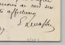 Pierre Émile Levasseur Lettre autographe signée questionnaire 1887
