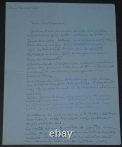 Pierre Hodé Lettre autographe signée Ignoré de ce salon bâtard 1929