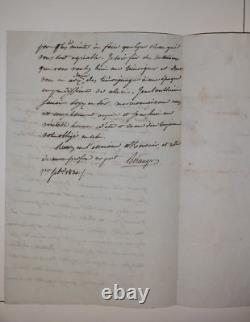 Pierre-Jean BÉRANGER (1780-1857), chansonnier, poète Lettre autographe signée