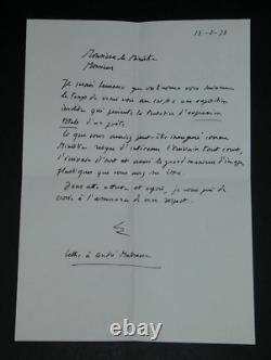 Pierre LECUIRE Lettre autographe signée et réponse signée de De VILMORIN 1973