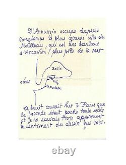 Pierre LOUS / Lettre autographe signée / La Joconde / Adultère / d'Annunzio