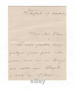 Pierre Loti / Lettre Autographe Signée / Rochefort / 17 Aout 1873