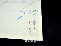 Pierre Louÿs Bel autographe sur Lettre manuscrite signée Académie 1909