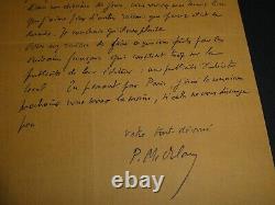 Pierre Mac Orlan Lettre autographe signée adressée à Edouard Champion 1927