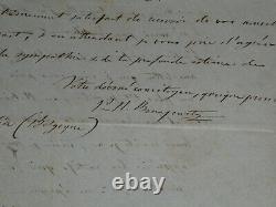 Pierre Napoléon Bonaparte Belle lettre autographe signée à Armand Marrast 1845