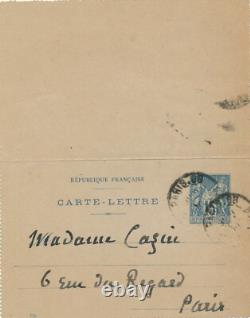 Pierre PUVIS DE CHAVANNES épouse Cantacuzène lettre autographe signée 1898