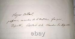 Pierre Paul Royer-Collard (1763/1845)Homme politique, lettre autographe signée