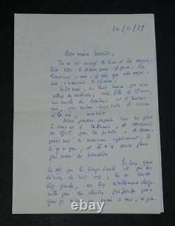 Pierre SOUDET ÉMOUVANTE LETTRE AUTOGRAPHE SIGNÉE À Pierre LECUIRE 1975